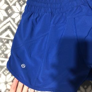 Lululemon blue tracker short size 4